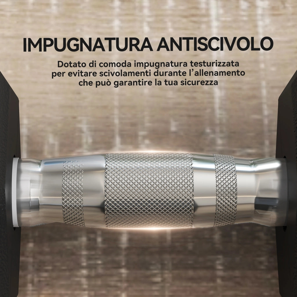 Set Manubri 2x17,5 kg ¨C zephmum ¨C Antiscivolo, Metallo, Nero