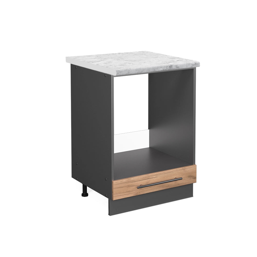Mobile per forno da incasso Fame-Line Rovere dorato/Antracite 60 cm, PL Marmo Vicco
