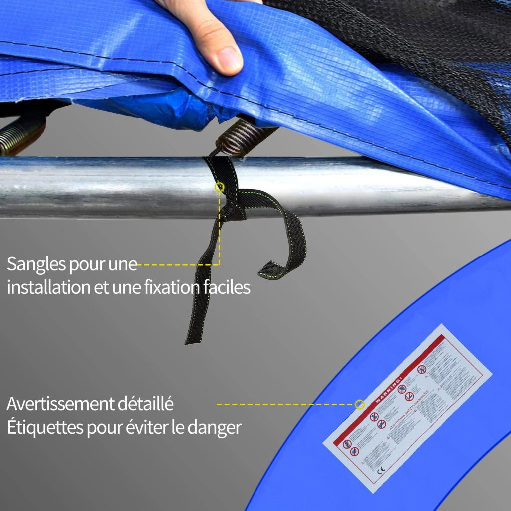 Cuscino di protezione per trampolino 366 cm UV resistente anti strappo blu ¨C zephmum