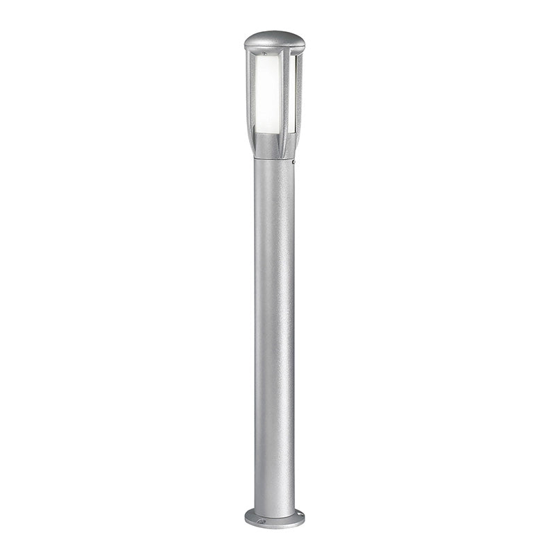 ATLAS Paletto da terra per giardino IP65 - Bollard Grigio con attacco E27 per lampadine LED - Struttura in alluminio pressofuso - Rossini Group