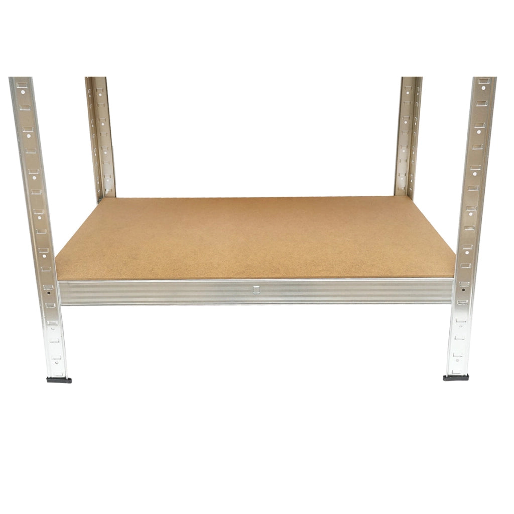 Scaffale in metallo con 4 ripiani in MDF, 144x60x30 cm, 50 kg/ripiano, montaggio senza viti