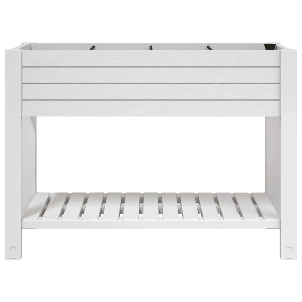 Fioriera rialzata per piante fiori patio giardino 110 x 45 x 79 cm polipropilene bianco 02_0039318