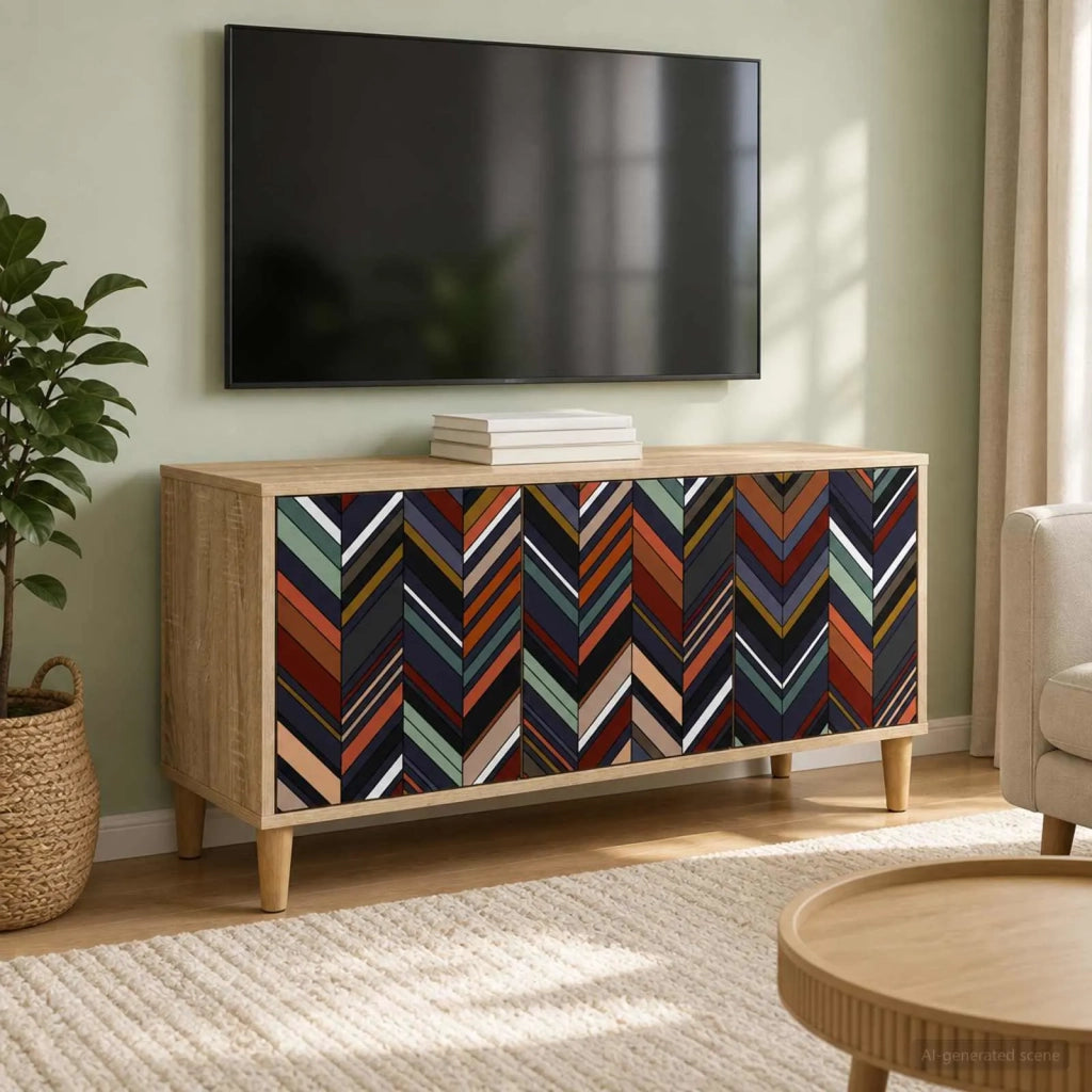 Mobile TV OMMEN 102 x 33 x 50 cm Sonoma Legno ingegnerizzato 8007079