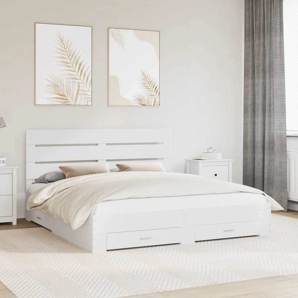 Struttura del letto Bianco 180 x 200 cm Legno multistrato 3411943