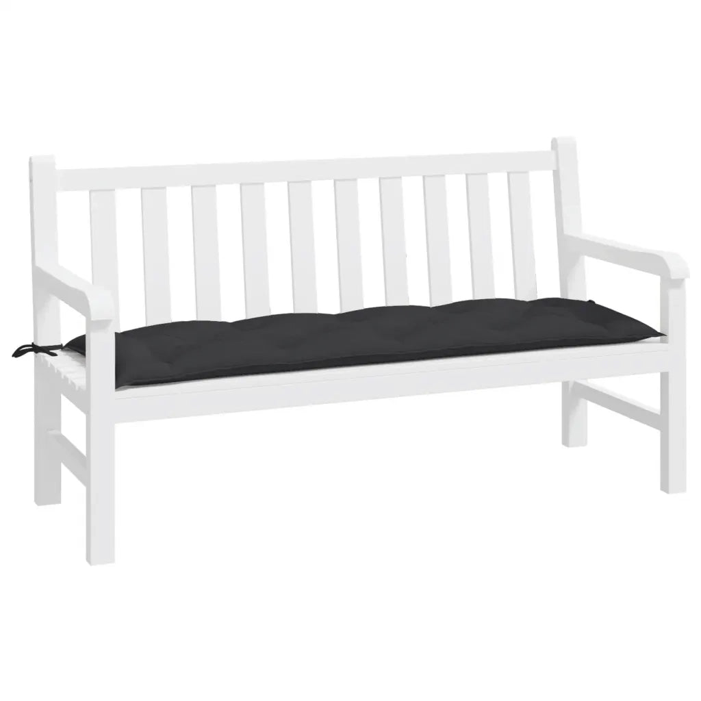 Cuscino per Panca Nero 150x50x7 cm in Tessuto Oxford 361609
