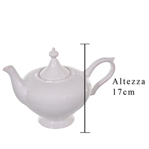 Teiera in Ceramica con Coperchio e Manico H 17 cm