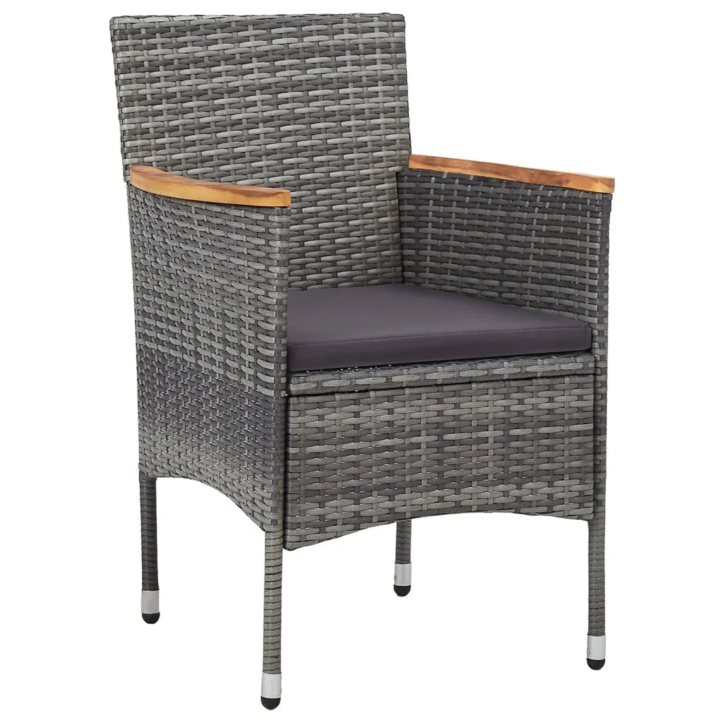 Set Mobili da Pranzo per Giardino 5 pz Grigio 3072116