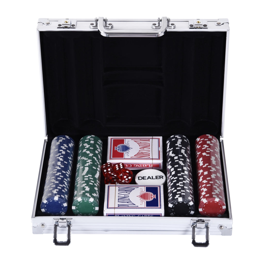 Set Poker Professionale in Alluminio ¨C Zephmum ¨C Valigetta con 200 Fiches e 2 Mazzi