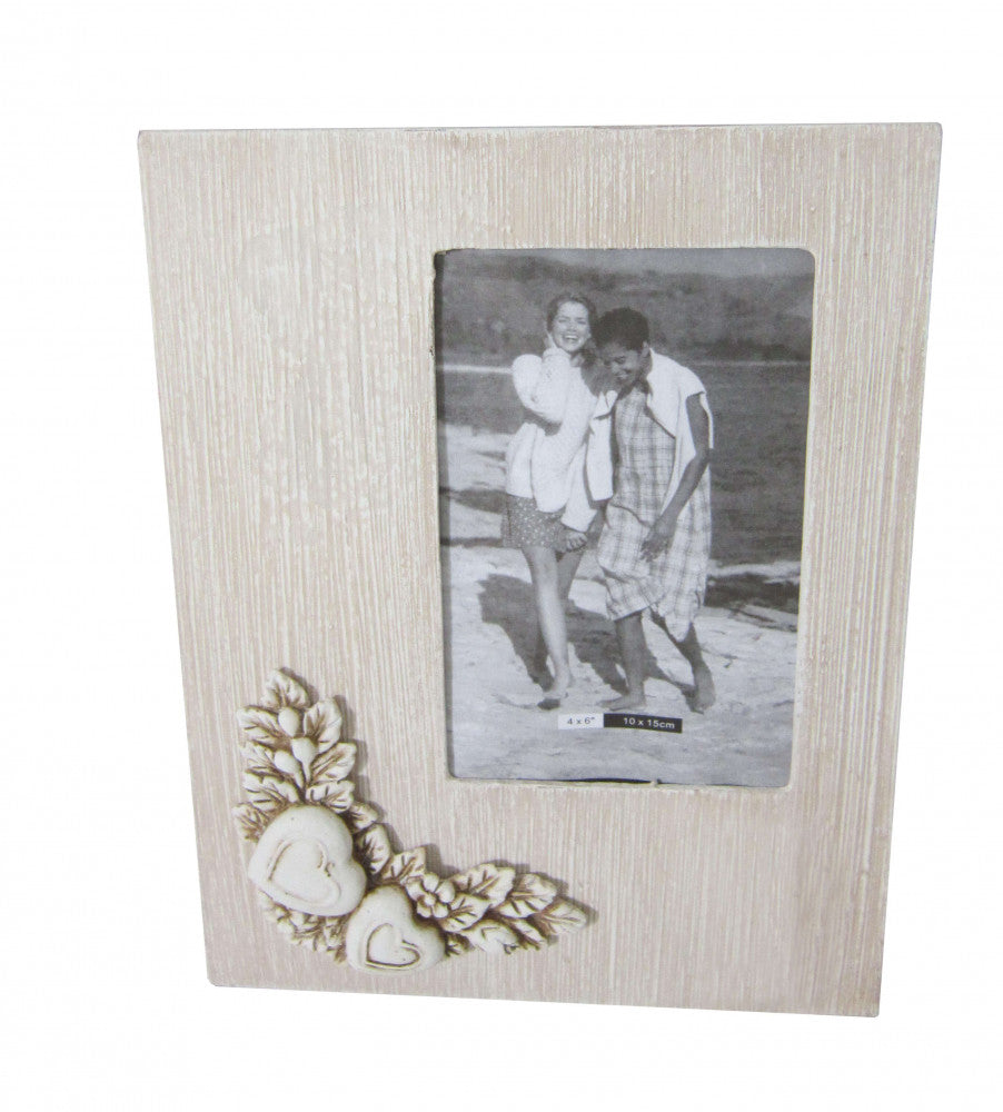 Portafoto 10x15 Shabby Chic Rettangolare 18x2,5x23 h cm in MDF Tortora