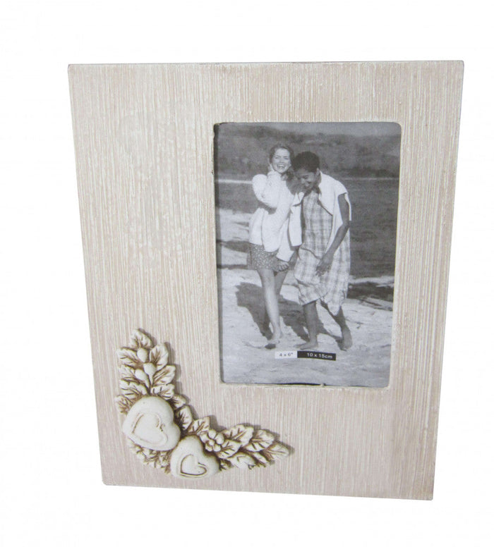 Portafoto 10x15 Shabby Chic Rettangolare 18x2,5x23 h cm in MDF Tortora
