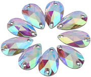 Pietre per cucire a goccia 200 pezzi - forma a fori doppia - materiale ecologico - decorazione - alta qualità - strass