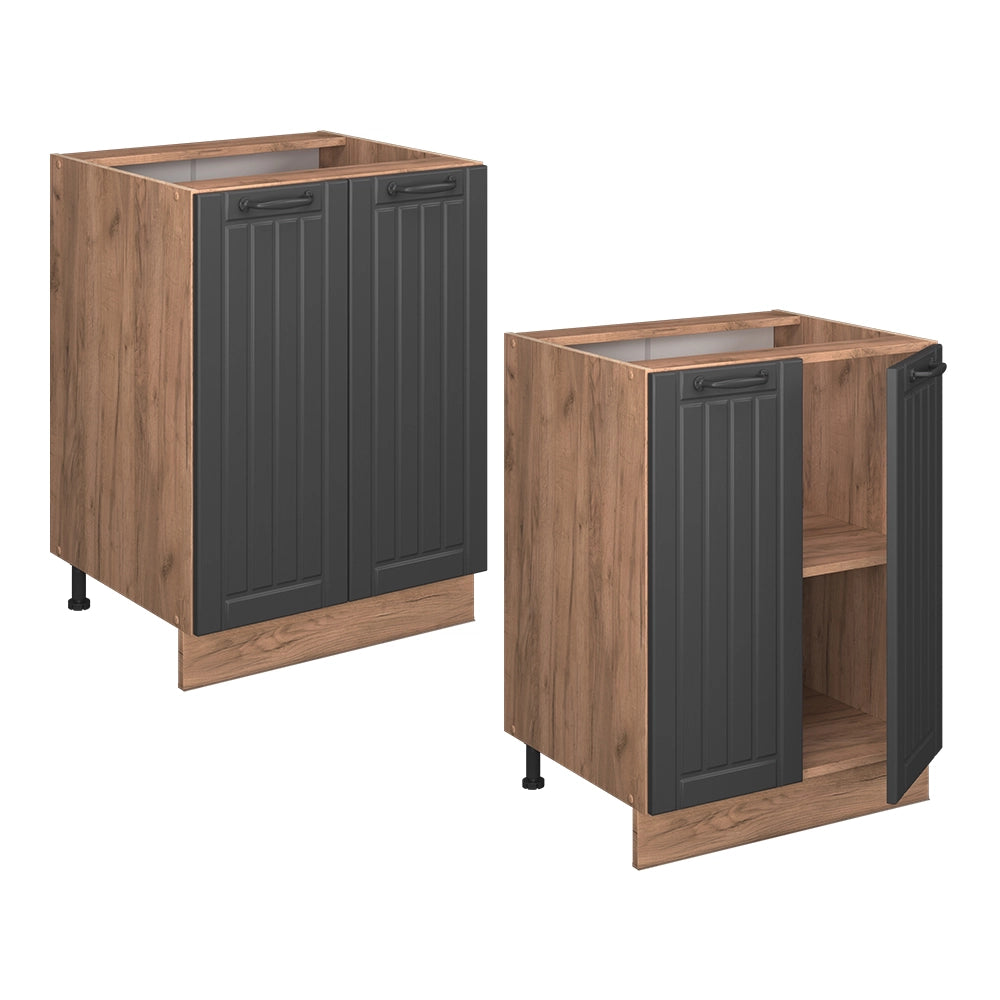Vicco Mobiletto base cucina Grigio scuro 60 cm senza piano di lavoro