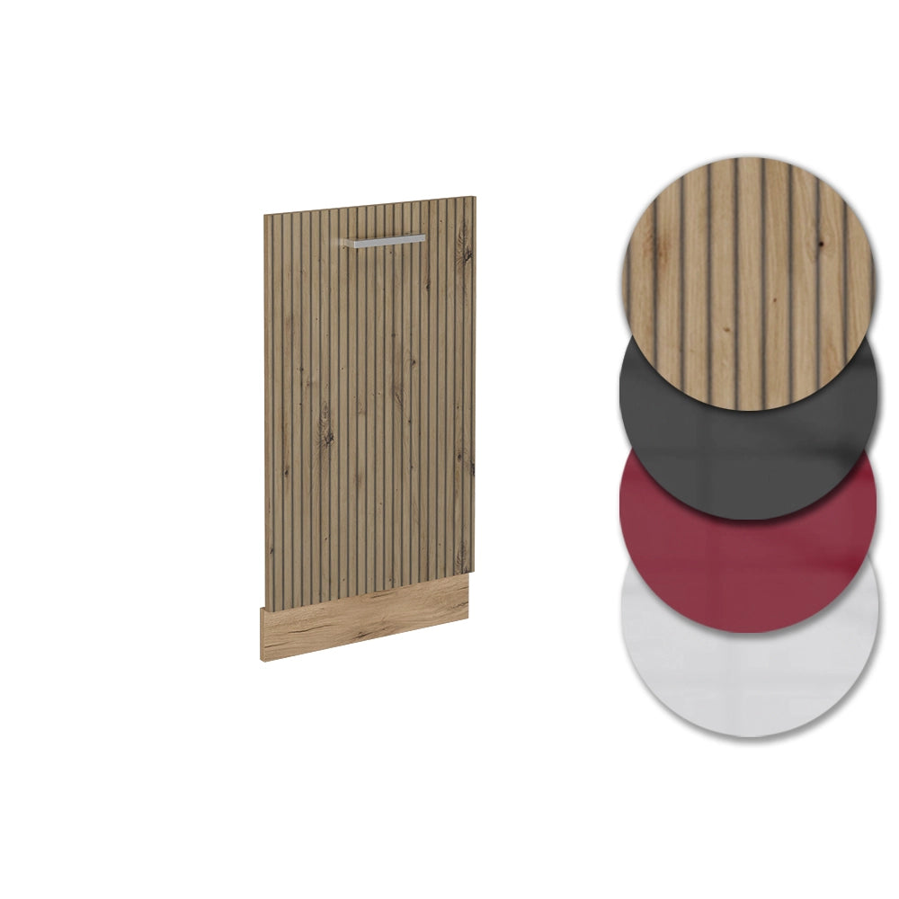 Pannello frontale della lavastoviglie R-Line Rovere artigianale/Rovere dorato 45 cm, PL Rovere Vicco