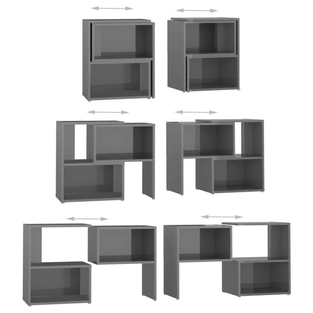 Mobile TV multimediale mensola TV credenza TV sala da pranzo soggiorno camera da letto finitura lucida 104 x 30 x 52 cm legno ingegnerizzato grigio 02_0027010