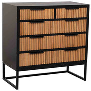 Cassettiera 4 cassetti legno e metallo 80x39,5x81h cm