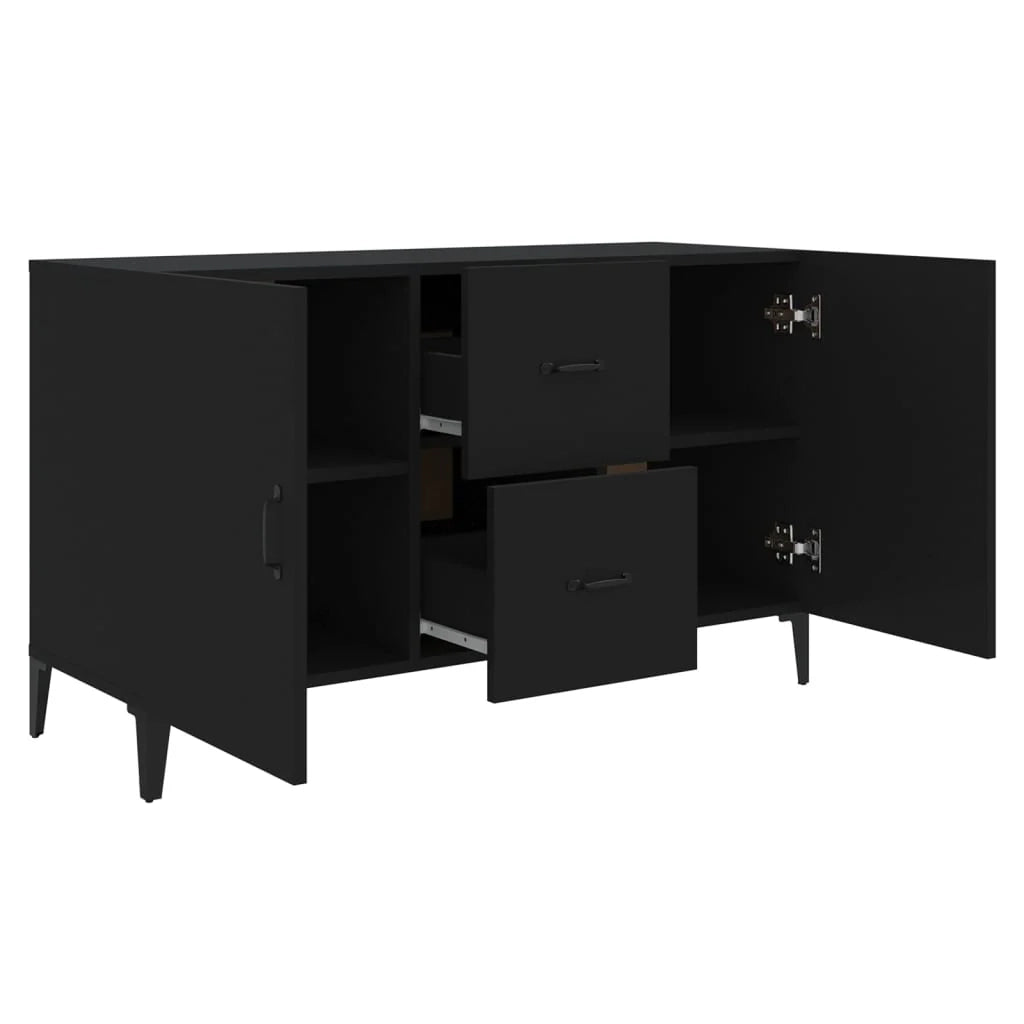 Buffet credenza cassettiera armadio mobile contenitore organizer per cucina soggiorno salotto 100 x 36 x 60 cm legno ingegnerizzato nero 02_0035799