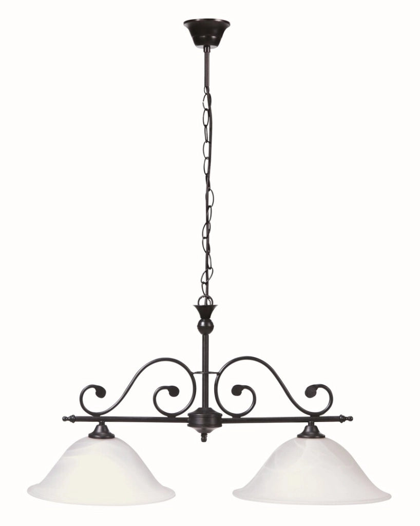 Lampadario Dorothea 2xE27 nero opaco Rabalux 7777 IP20