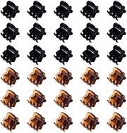 Accessori capelli antiscivolo mini - 30 pezzi - Clip per capelli - Accessori capelli per ragazze/donne - Nero/Caffè - 1,5x1,3CM