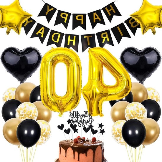 Decorazione di Compleanno per Uomo 40 anni - Decorazione di Compleanno 40 anni per Uomo e Donna - Decorazione di Compleanno 40 anni per Donna - Decorazione di Compleanno 40 anni