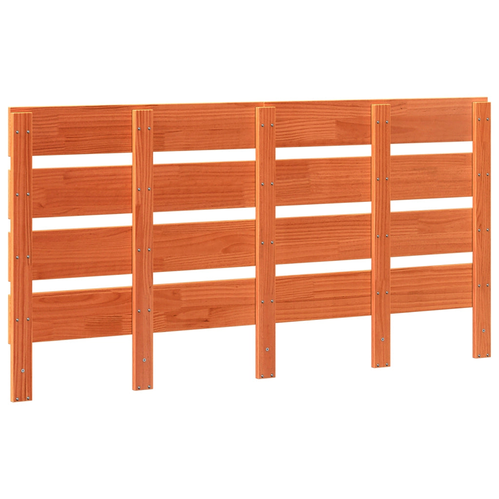 Testiera Marrone Cera 160 cm Legno Massello Pino