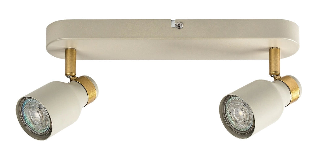 Plafoniera orientabile Nezori 2xGU10 bianco oro Rabalux