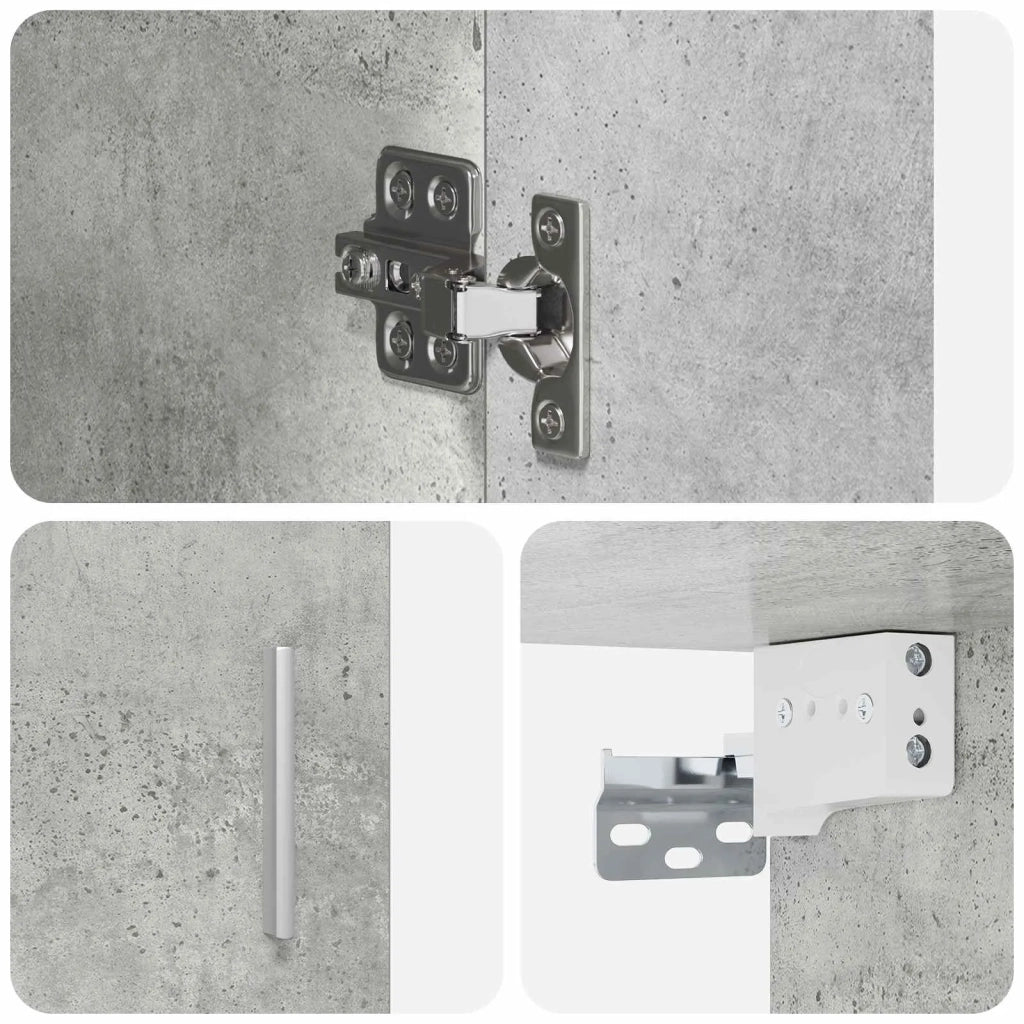 Scaffale da parete A parete Grigio Cemento 80 x 36 x 80 cm 8011382