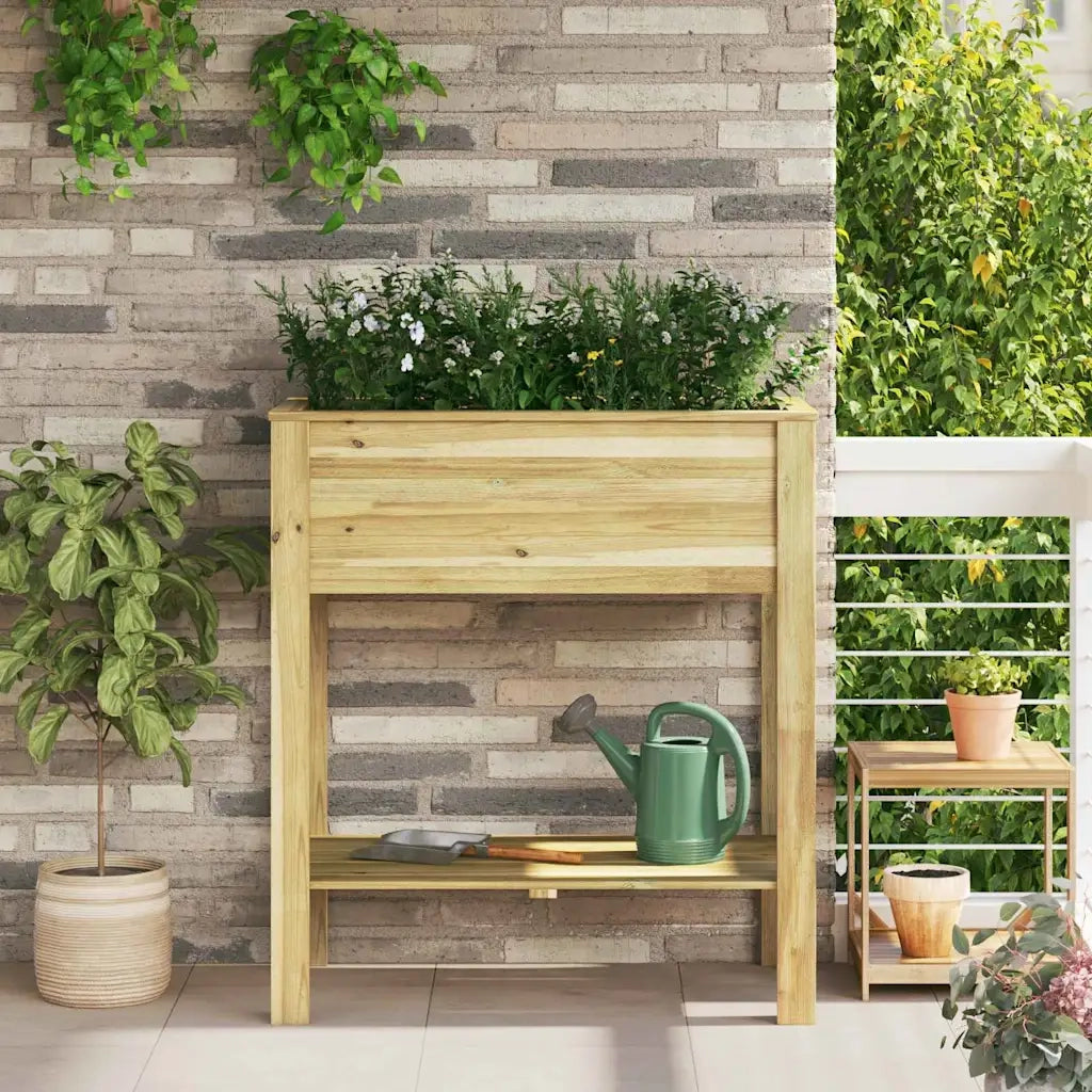 Fioriere | Cassetta per fiori | Vaso Alto Marrone 85,5 x 46,5 x 96 cm Legno di pino impregnato