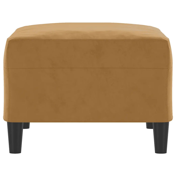 Poggiapiedi Marrone 70x55x41 cm in Velluto 349324