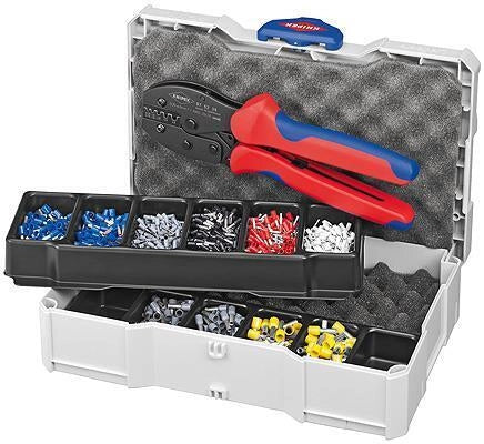 Knipex 97 90 23 pinza crimpatrice Set di utensili/attrezzi Blu, Rosso