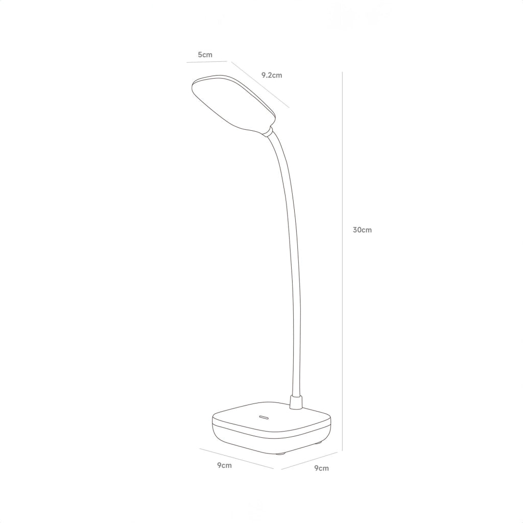 Lampada scrivania bianca flessibile LED 7W Zuma Line