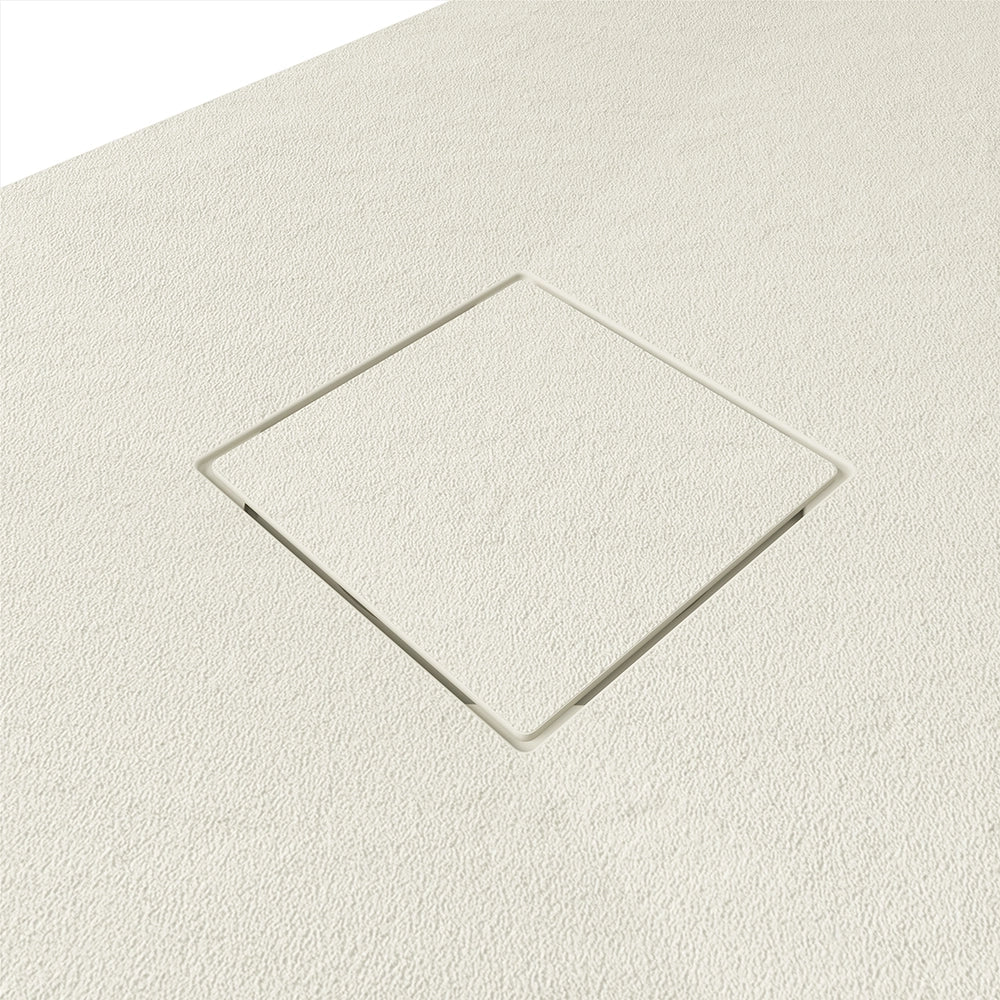 Piatto doccia 90x90 cm semicircolare colore avorio effetto pietra | Samos
