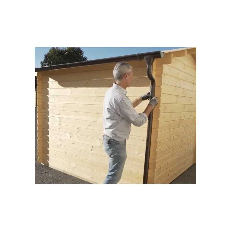 Kit grondaia in metallo per casette da giardino con falde 400-490 cm completo di accessori - Esterni da Vivere