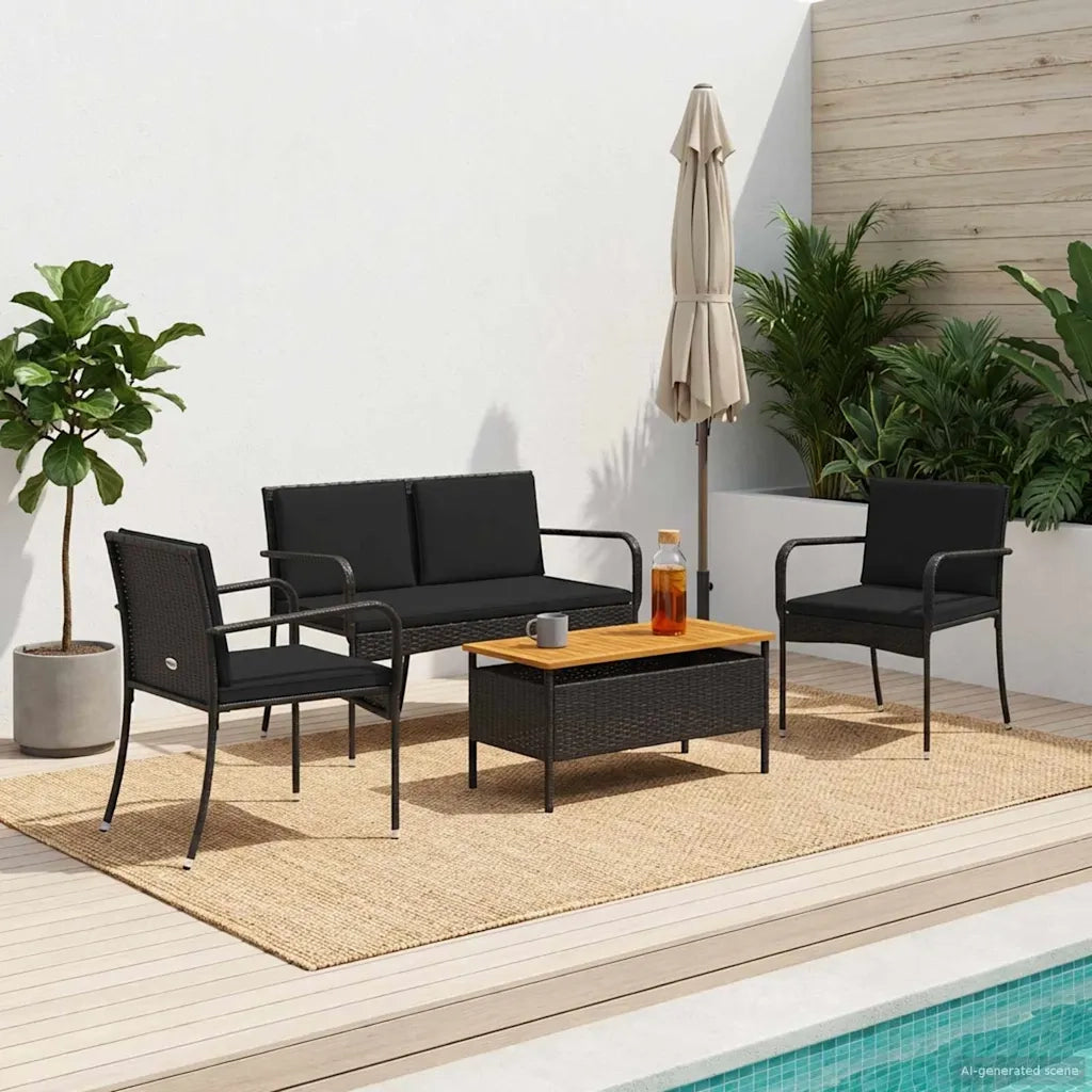Set da giardino con cuscino acciaio
