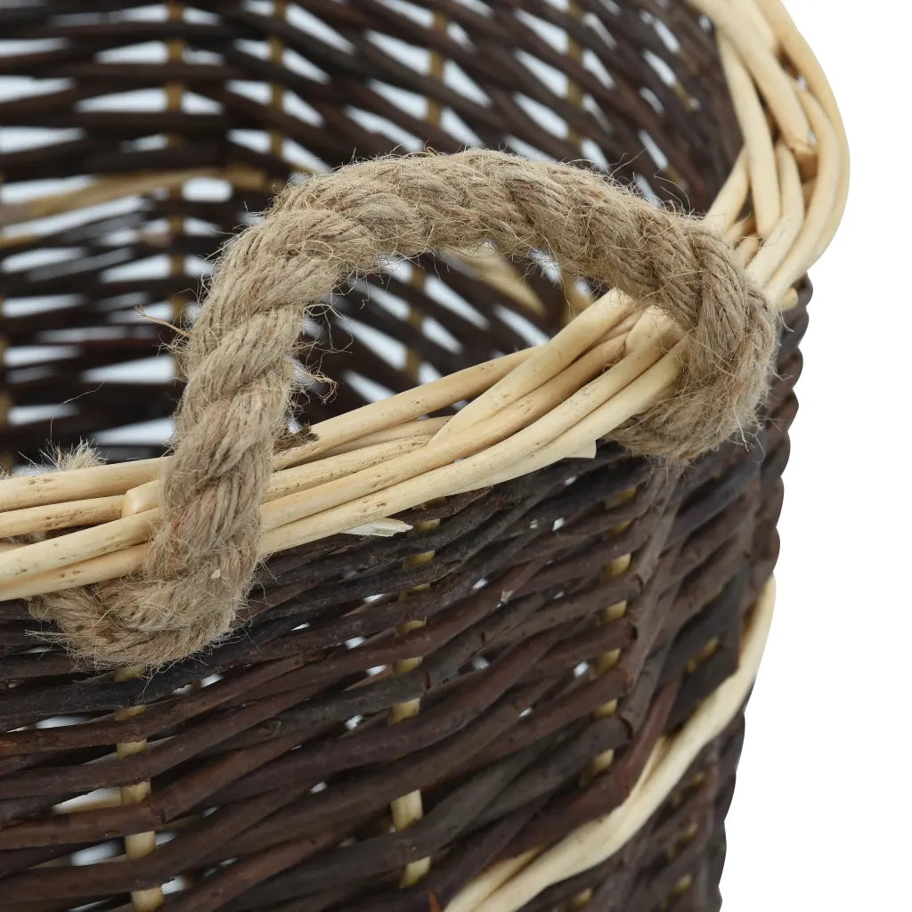 Cesta per Legna con Spallacci 44,5x37x50cm Salice Naturale CFW7650790