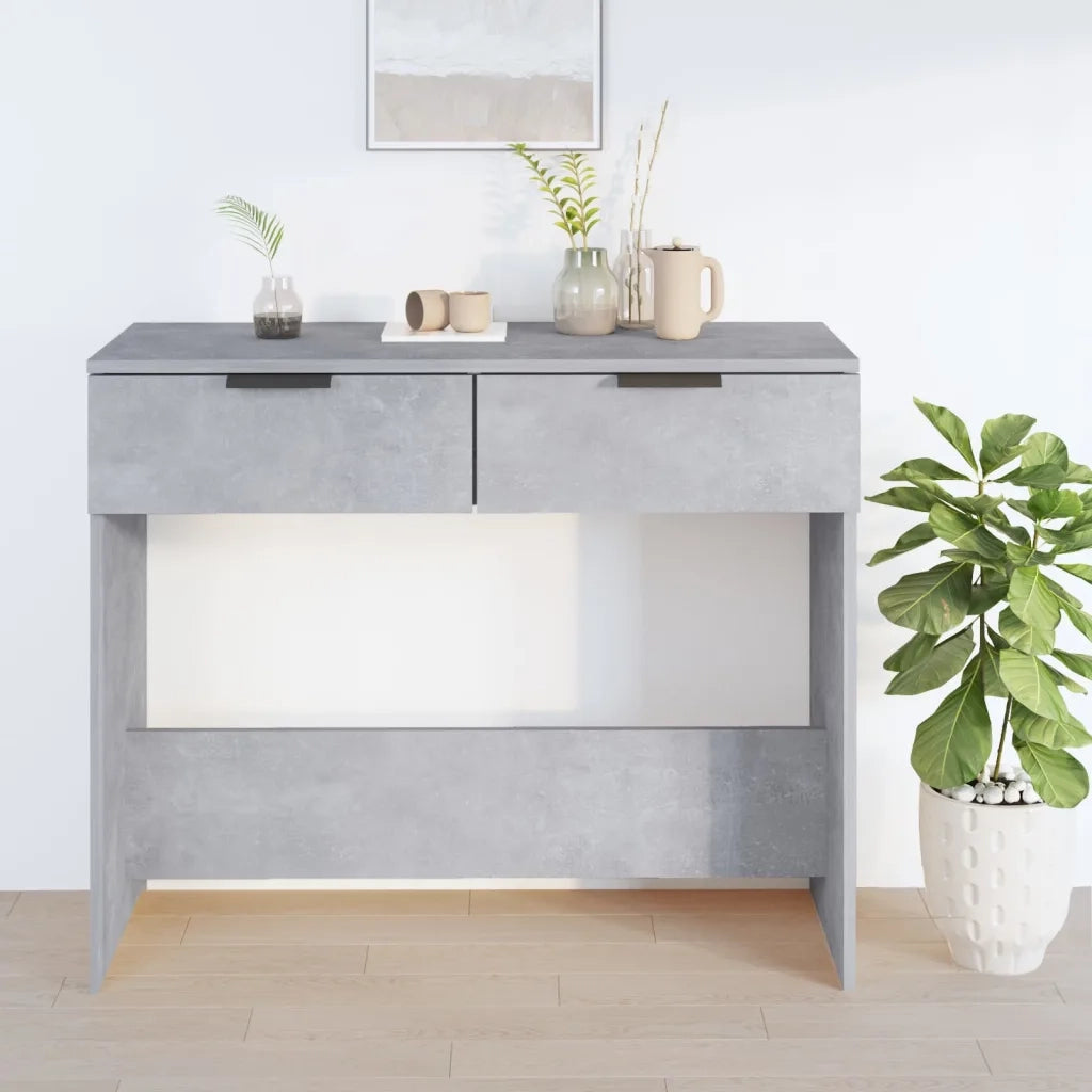 Tavolino da Salotto Grigio Cemento 90x36x75cm Legno Multistrato 811335
