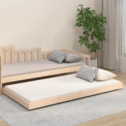 Giroletto senza Materasso 80x200 cm in Legno Massello Pino 823499