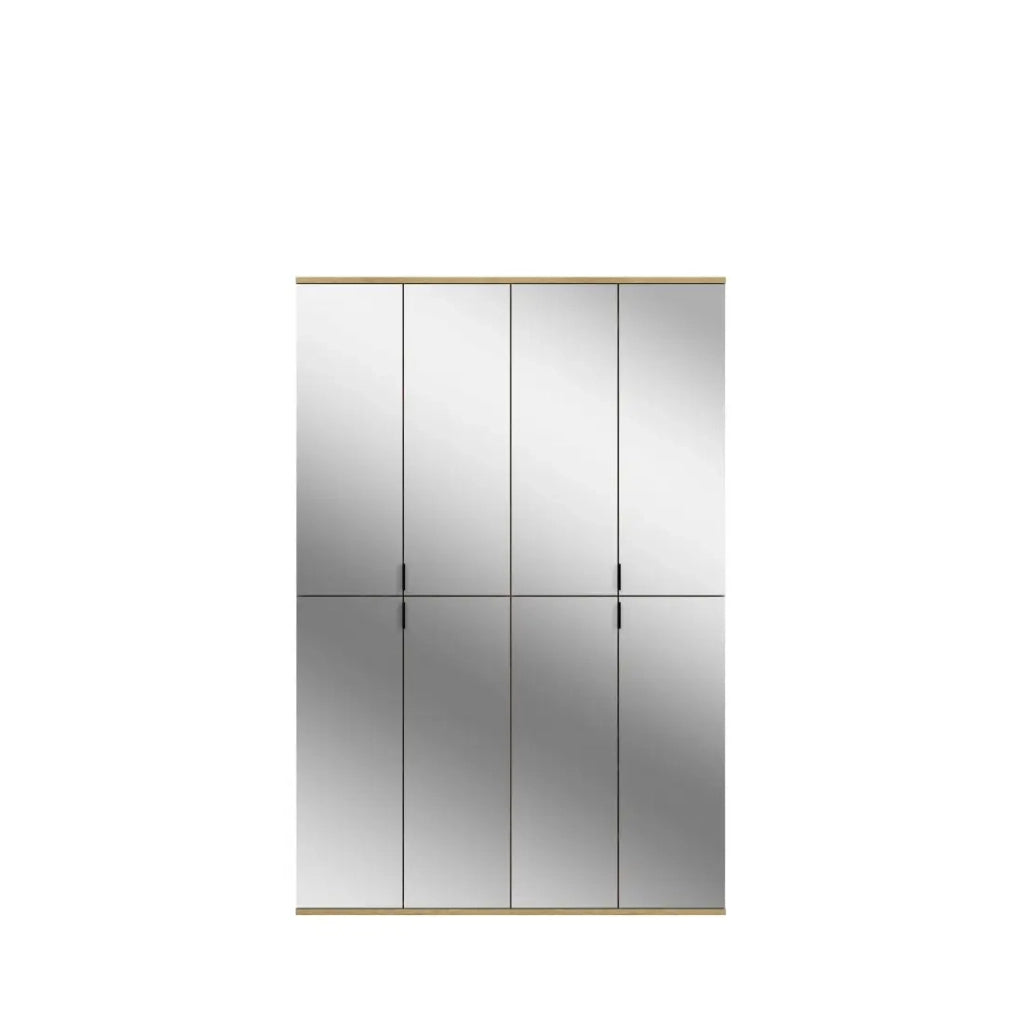 Armadio BODITE – 8 porte con specchi – Rovere chiaro – Eleganza e funzionalità