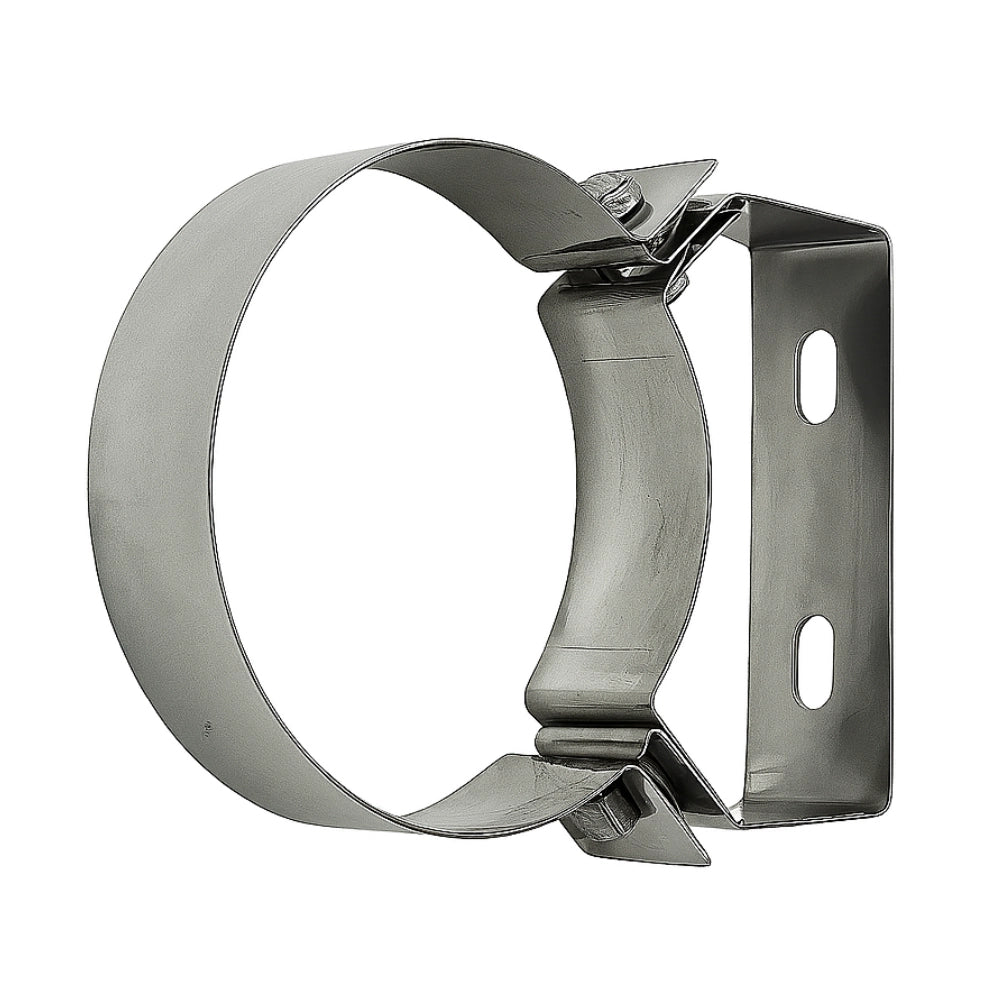 Fascetta murale Ø 350 mm acciaio inox fissaggio canna fumaria parete piana