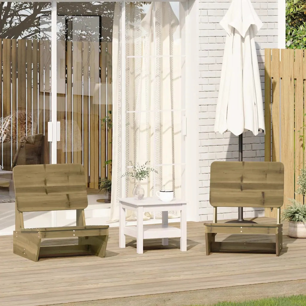 Sedie da Giardino 2 pz | Sedie da Esterno 60x64x70,5cm in Legno di Pino Impregnato