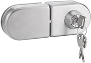 Deurslot in Vetro Resistente - Acciaio Inossidabile - Deurslot con Chiave - Deurslot per Porta Esterna - Deurslot per Porta Interna - Adatto per Vetro da 10-12mm