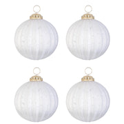 Palline di Natale in Vetro Bianco Opaco Daring Diametro: 100 mm