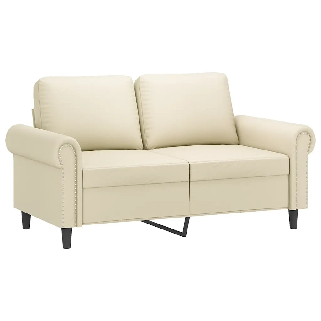 Divano a 2 Posti Crema 120 cm in Similpelle 359500