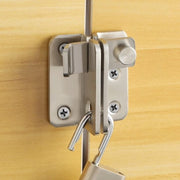 Chiusura a Lame per Porta in Acciaio Inossidabile, Piccolo Cerniera con Foro per Catena, Sicura per Porta, Finestra, Armadio e Giardino, Rifinitura Liscia, EMS3006R-LS