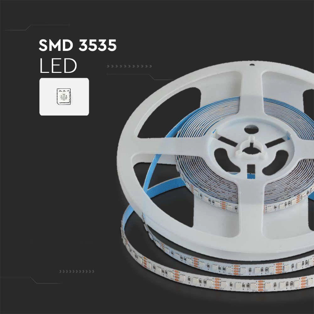 Striscia LED V-TAC SMD3535 RGB 24V 12W/m 5m IP20 8mm
