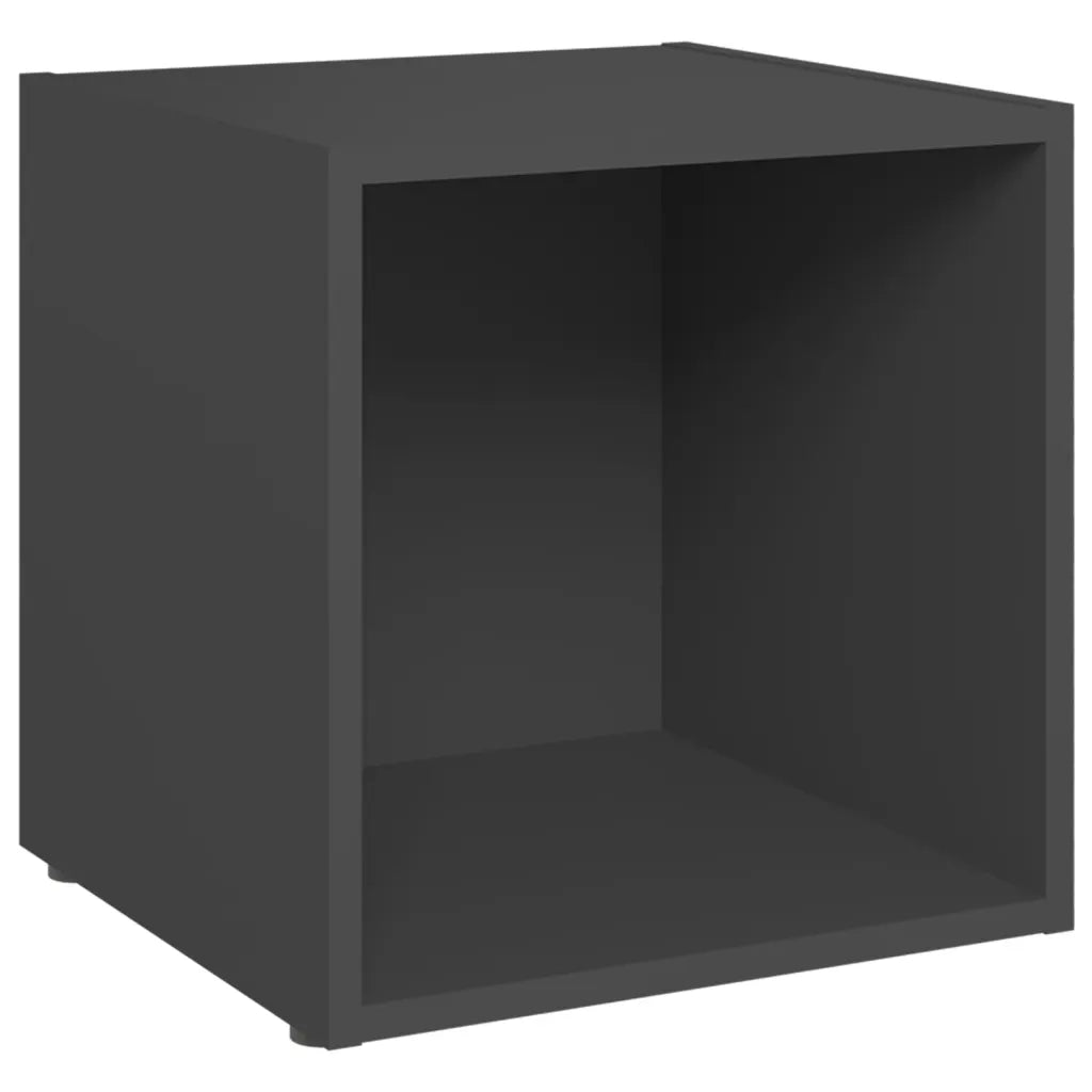 Mobili Porta TV 2 pz Grigi 37x35x37 cm in Legno Multistrato 805505