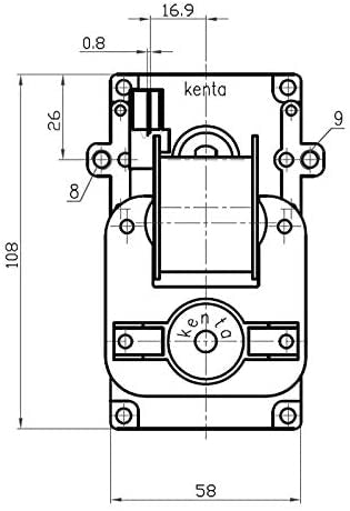 Ricambistufeapellet Motoriduttore per Stufa a Pellet KENTA K9117157 con 5 RPM Albero da 8,5mm Motore per carico Pellet