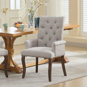 Sedia da Pranzo Imbottita in Velluto con Braccioli e Gambe in Legno ¨C MINIMAL ¨C Beige