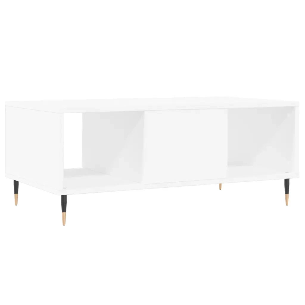 Tavolino da salotto | Tavolino da caff¨¨ | Tavolino da Soggiorno Bianco 90x50x36,5 cm in Legno Multistrato