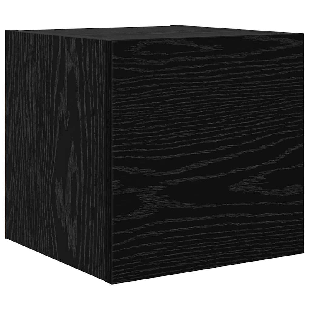 vidaXL Set mobile TV 8 pcs Rovere Nero Legno multistrato