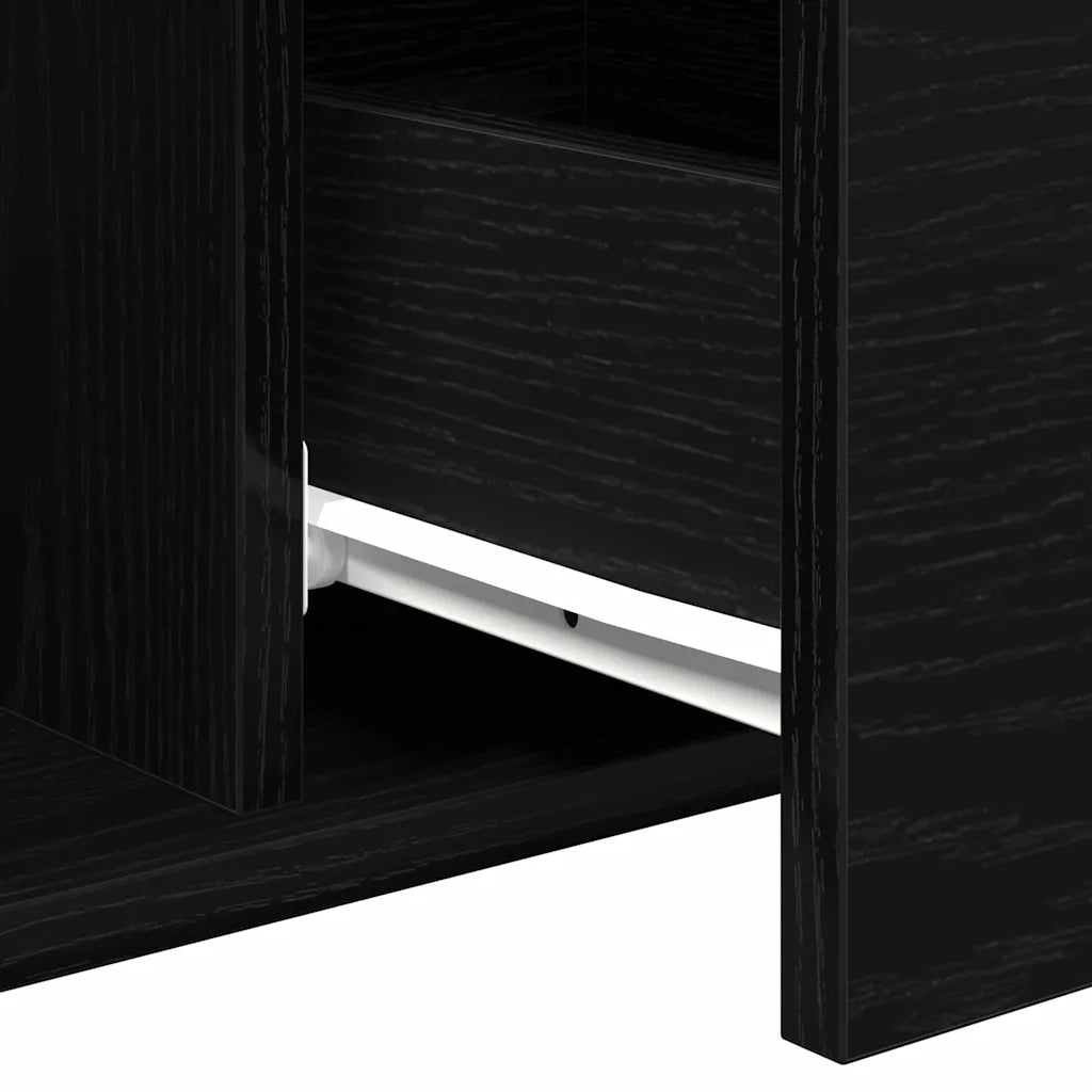 Tavolino da salotto con cassetto Rovere Nero 90 x 50 x 36.5 cm 862964
